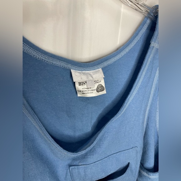 vtg Gene Ewing BIS blue sleeveless top from - Picture 3 of 5